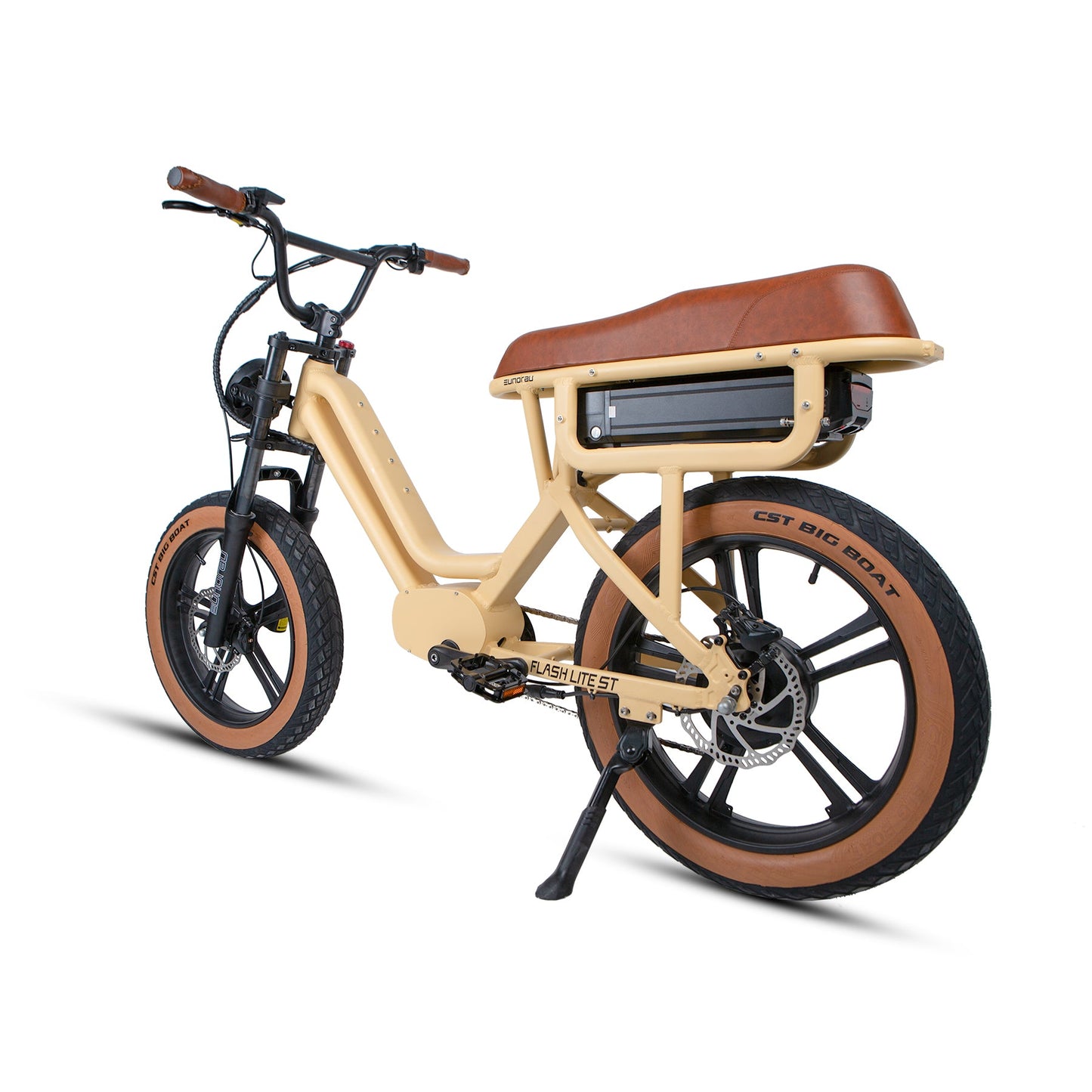 Flash Lite ST 1.0 Fat Tire 52V750W Rear Drive Electric Moped Bicycle With 92Nm Torque And 100 Miles Range 20 MPH