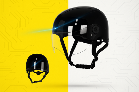 High-Tech Motorcycle Helmet with Bluetooth Connectivity and Motion Cameras by Doba