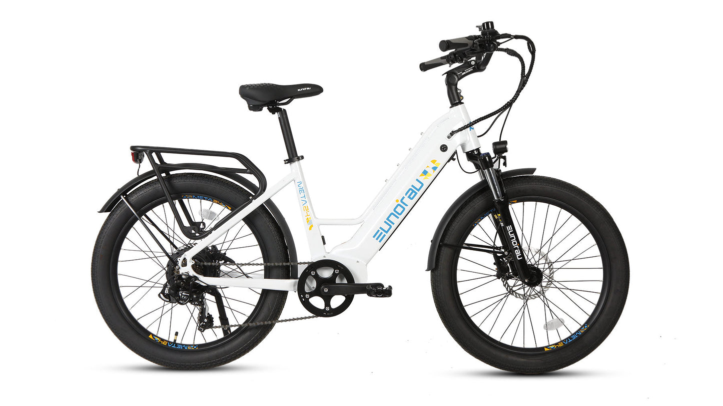 META24 1.0 City Electric Bike With 48V 500W Hub Motor 100 Mile Range Optional Second Battery