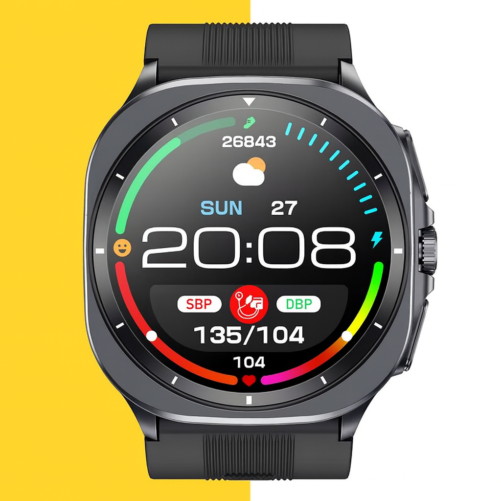 Smart Health Management Watch – ECG + Blood Pressure + NFC