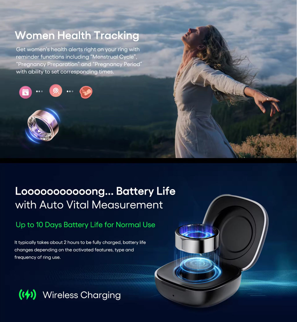 Smart Health Ring – Advanced Wellness Tracker (Oura Alternative)