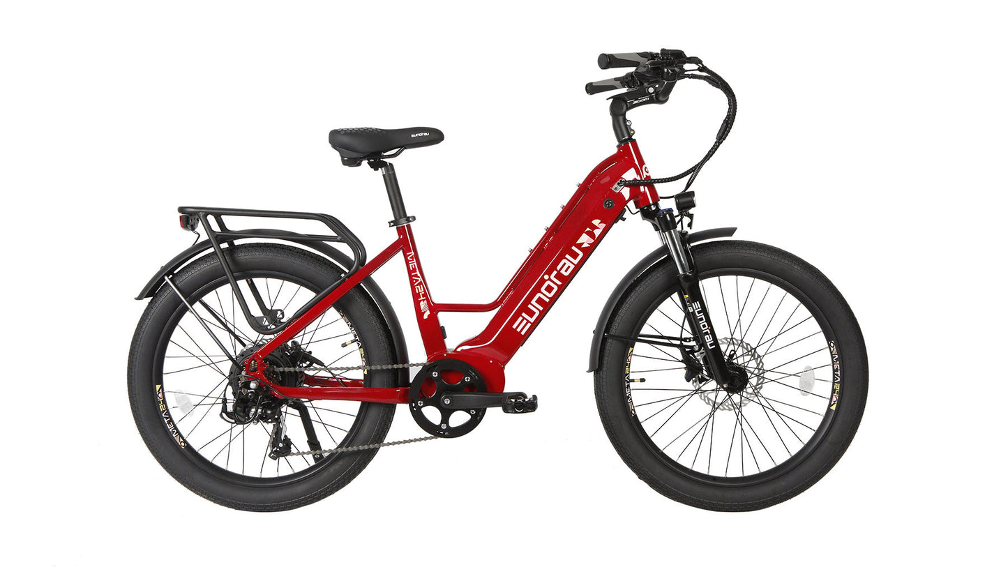 META24 1.0 City Electric Bike With 48V 500W Hub Motor 100 Mile Range Optional Second Battery