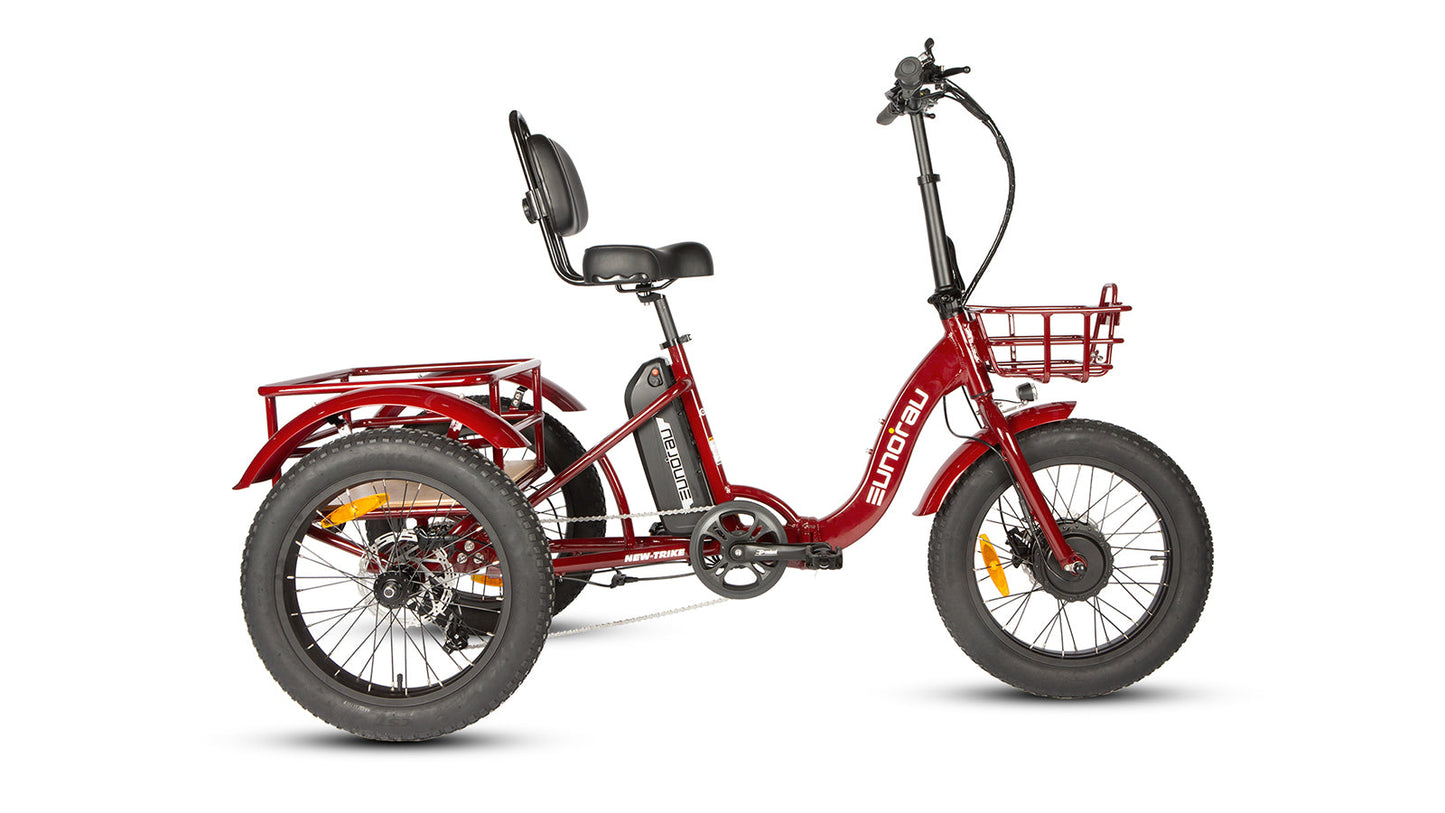 New Trike 2.0 Foldable City Electric Bike 48V 20Ah Samsung Battery 500W Front Motor 60 To 100 Miles Range 20 MPH 32 KMH