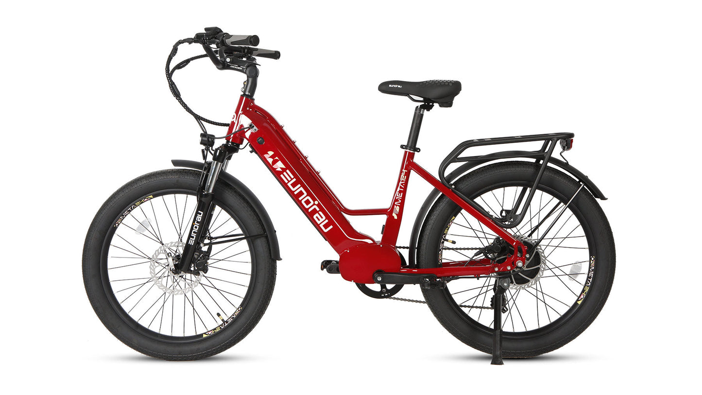 META24 1.0 City Electric Bike With 48V 500W Hub Motor 100 Mile Range Optional Second Battery