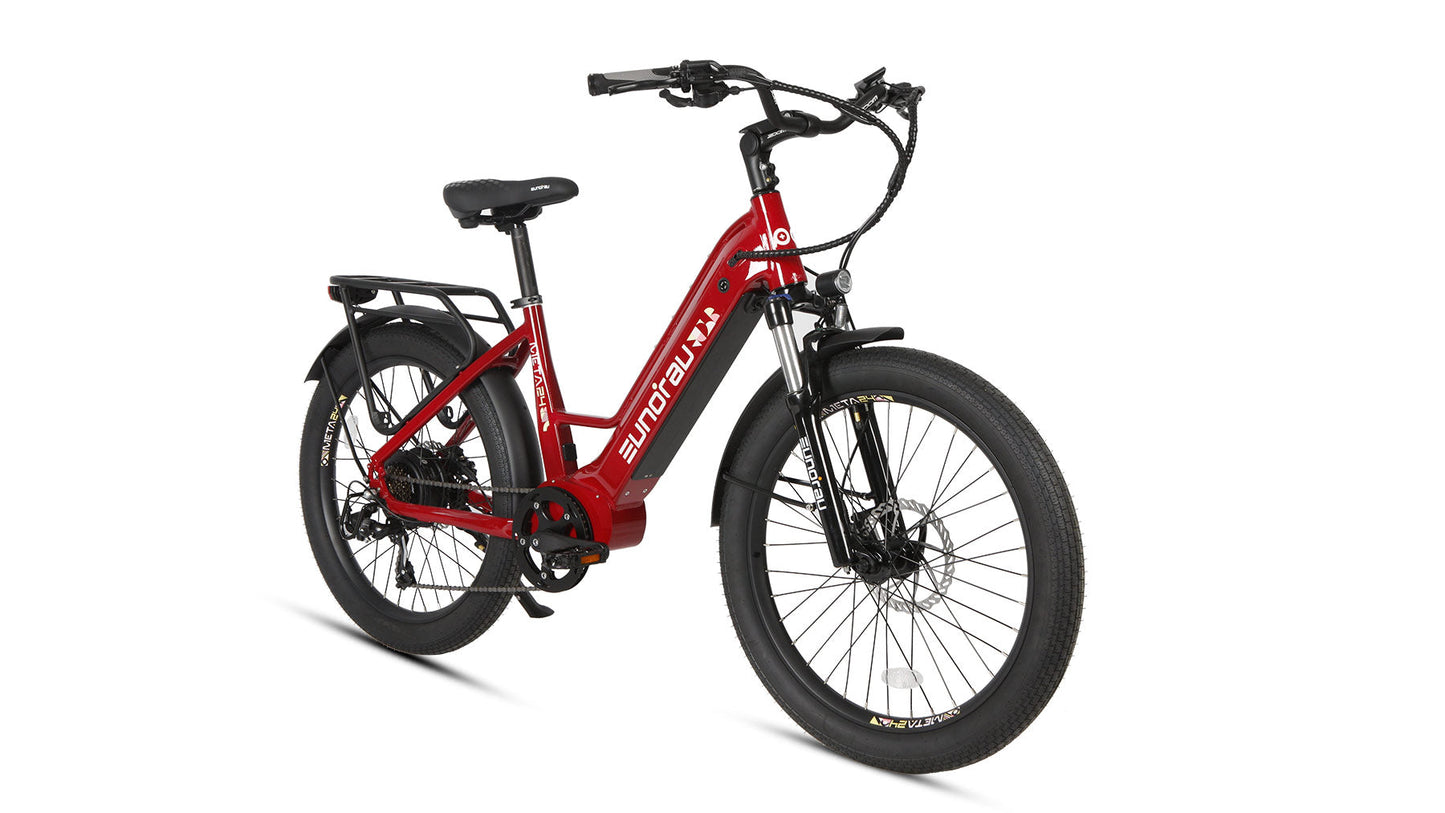 META24 1.0 City Electric Bike With 48V 500W Hub Motor 100 Mile Range Optional Second Battery