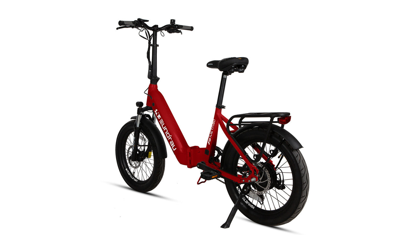 Meta20 City Electric Bike 48V 500W Hub Motor Dual Battery 100 Mile Range Optional Second Battery 15Ah 286 Lb Payload