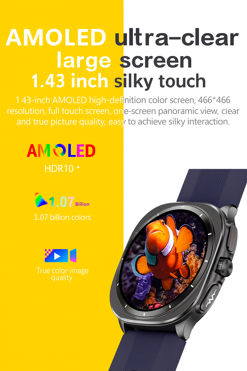 Smart Health Management Watch – ECG + Blood Pressure + NFC