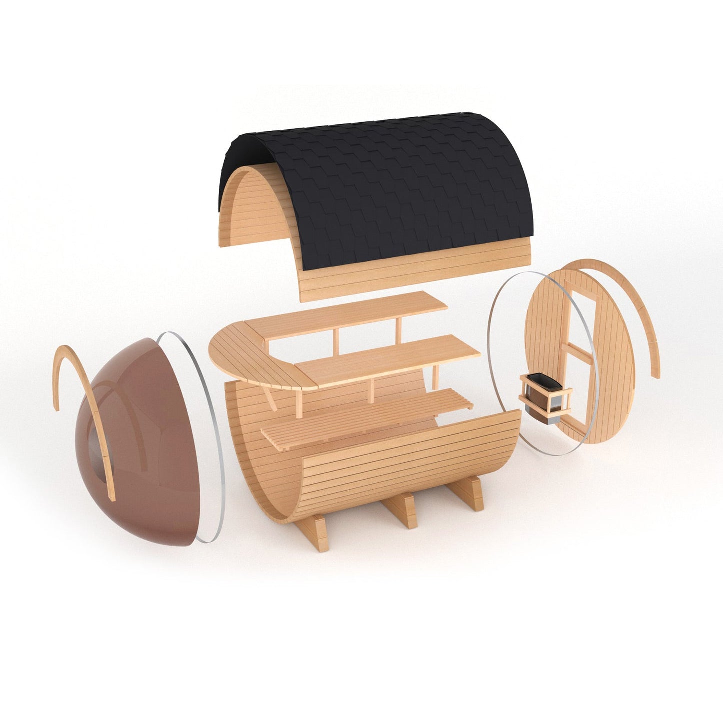 SAUNA EVOLUTION® Barrel Sauna Serenity Nature Air 4