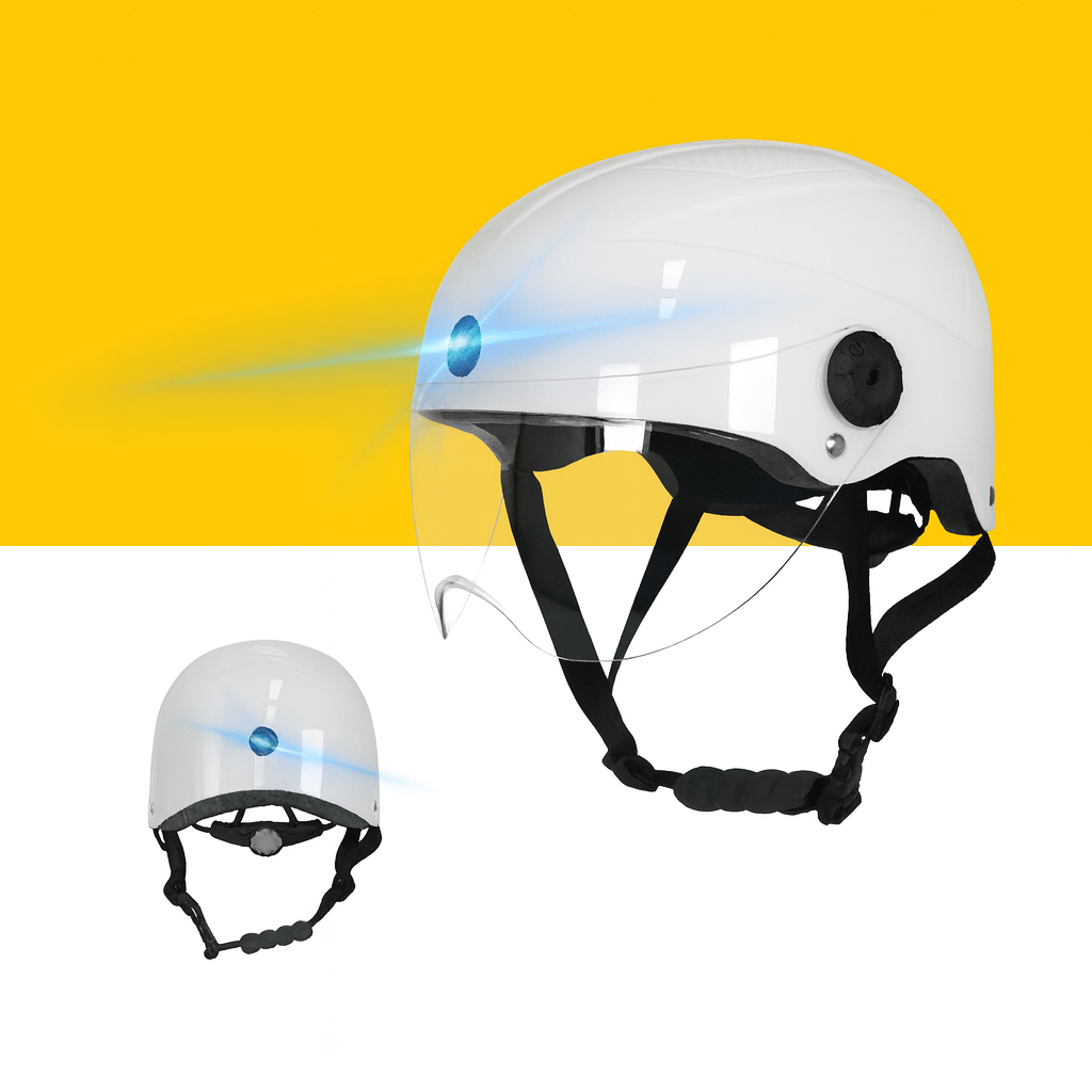 High-Tech Motorcycle Helmet with Bluetooth Connectivity and Motion Cameras by Doba