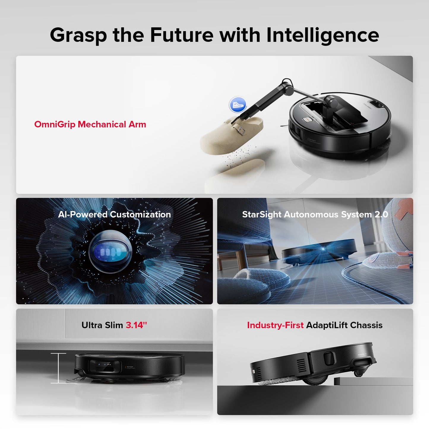 Roborock Saros Z70 Robot Vacuum with OmniGrip™ Mechanical Arm