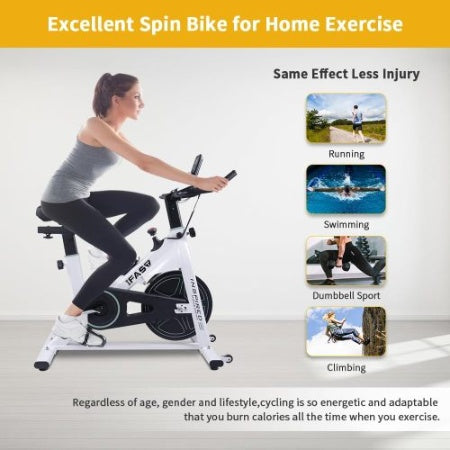 ProRide S3 Indoor Spin Bike – Magnetic Resistance, LCD Performance Display & Cushioned Seat for Home Cardio Training