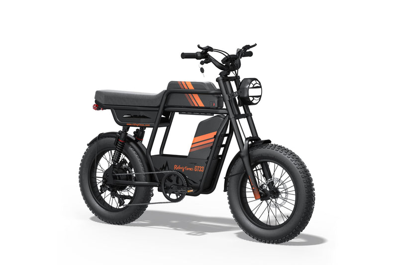 RidingTimes GT33 All-Terrain Cafe Racer Electric Bike — Peak 1350W Motor