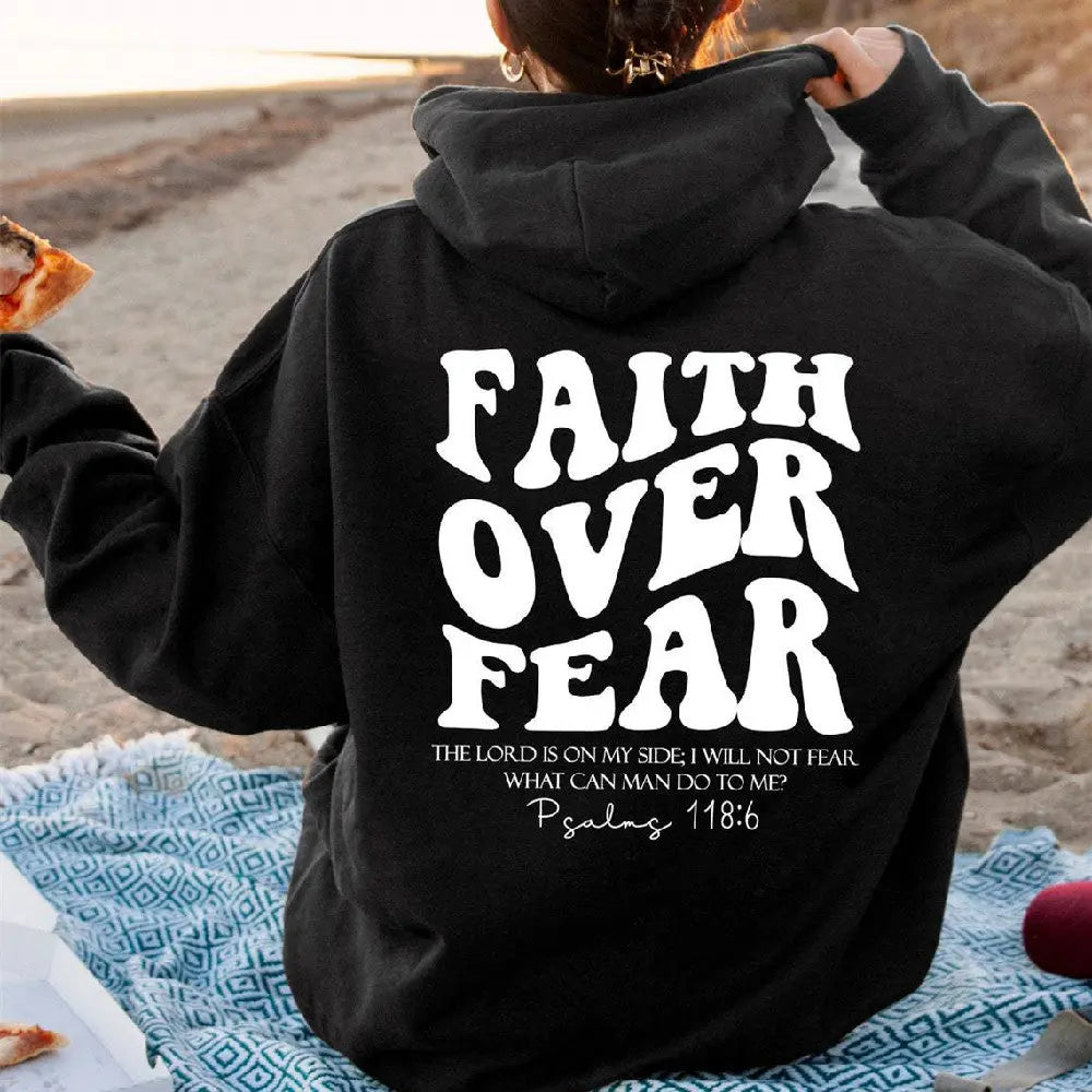 Faith Over Fear Sweatshirt,Christian Shirt,Bible Verse Hoodi Swag House Store