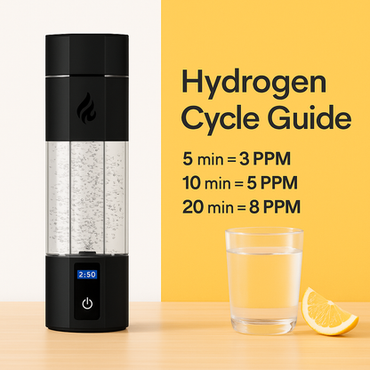 Hydrogen Water Bottle – 300ml | Ultra-High 10,000ppb | SPE/PEM Tech + Wireless Charging by Swag House Store