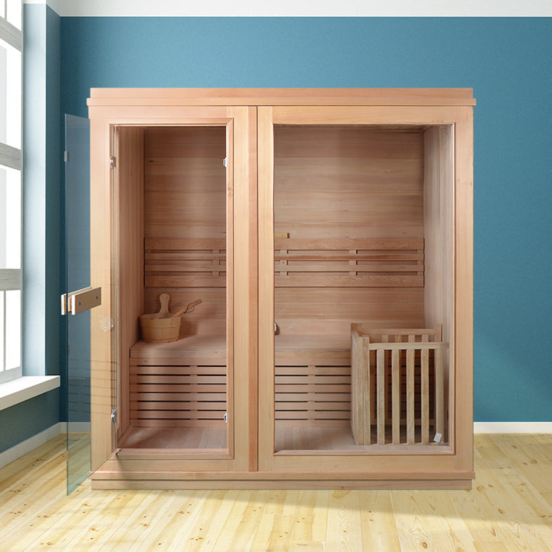 SAUNA EVOLUTION®  Finland Traditional Indoor Wooden Sauna Glass 07