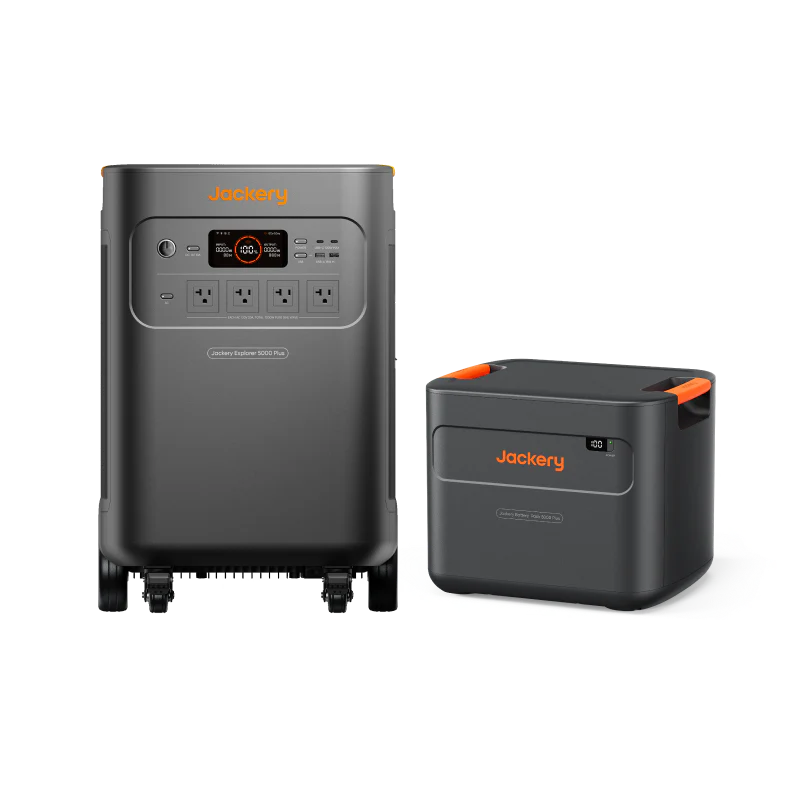 Jackery E5000 Plus Home Backup System – 10.1 kWh (E5000 Plus + Expansion Battery Pack, Optional Smart Transfer Switch)
