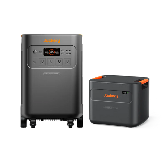Jackery E5000 Plus Home Backup System – 10.1 kWh (E5000 Plus + Expansion Battery Pack, Optional Smart Transfer Switch)