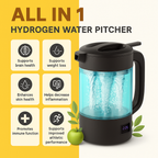 Hydrogen Water Pitcher – 1.8L | Premium PEM/SPE Technology (Certified + 10,000mAh Rechargeable)