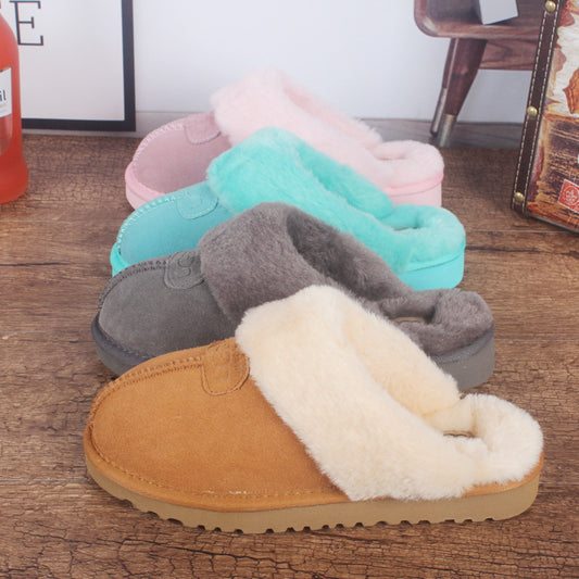 Unisex Cozy Cowhide Winter Footwear