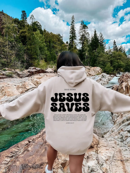 Jesus Saves Hoodie Bible Verses Appear Church Sweater Swag House