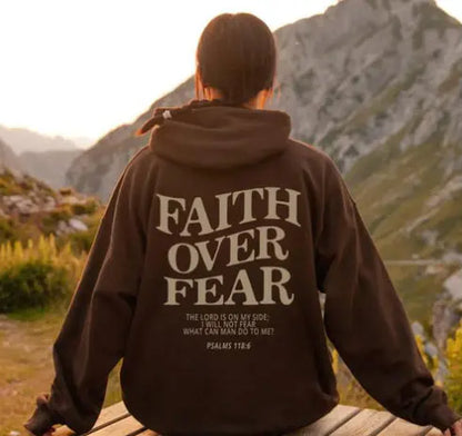 Faith Over Fear Sweatshirt,Christian Shirt,Bible Verse Hoodi Swag House Store