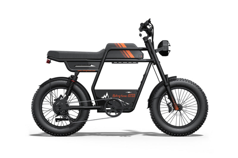 RidingTimes GT33 All-Terrain Cafe Racer Electric Bike — Peak 1350W Motor