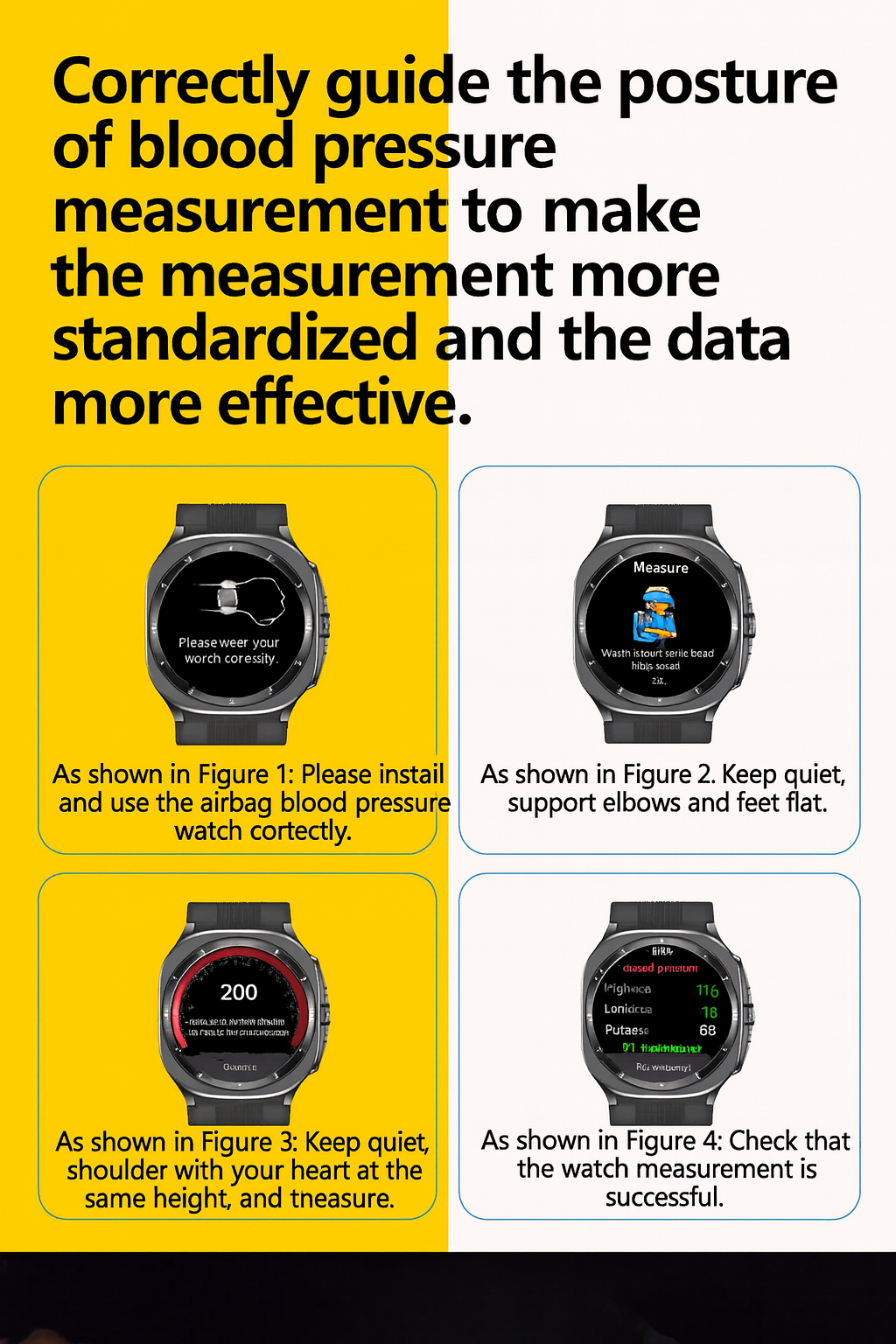 Smart Health Management Watch – ECG + Blood Pressure + NFC