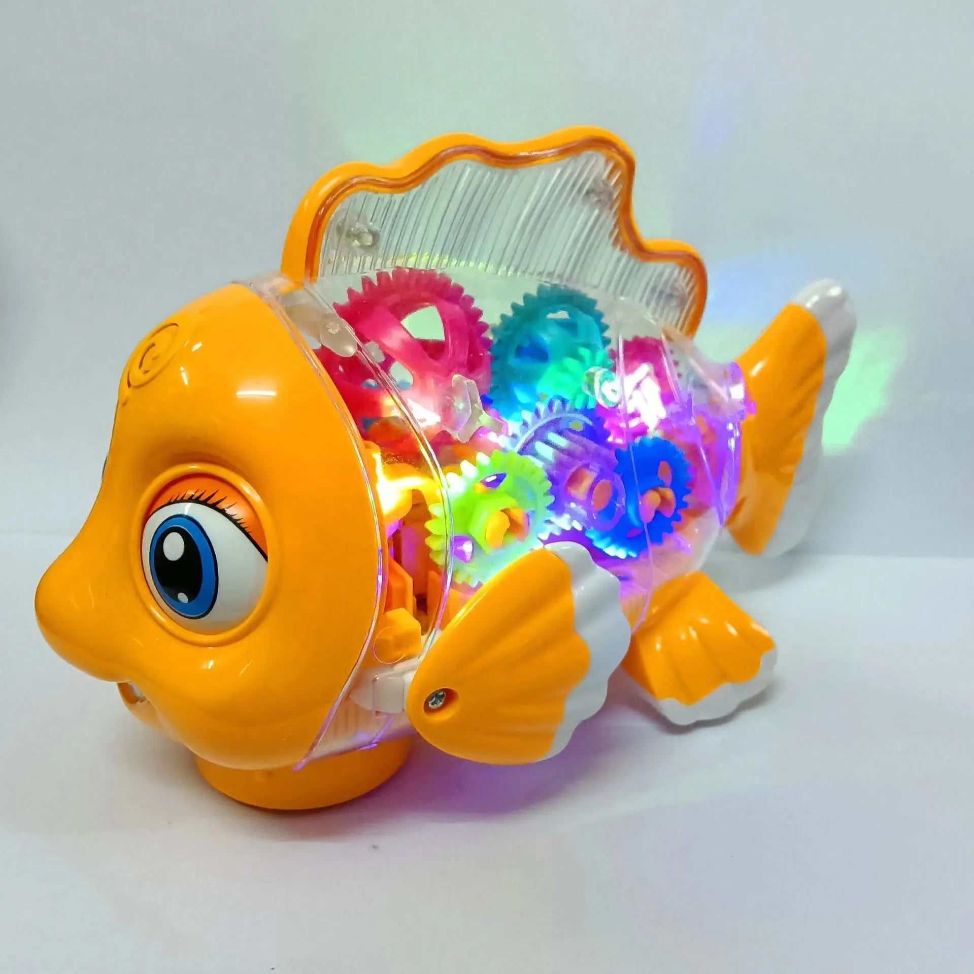 Electric Gear Goldfish Toys Lights Music Universal Walking Swag House