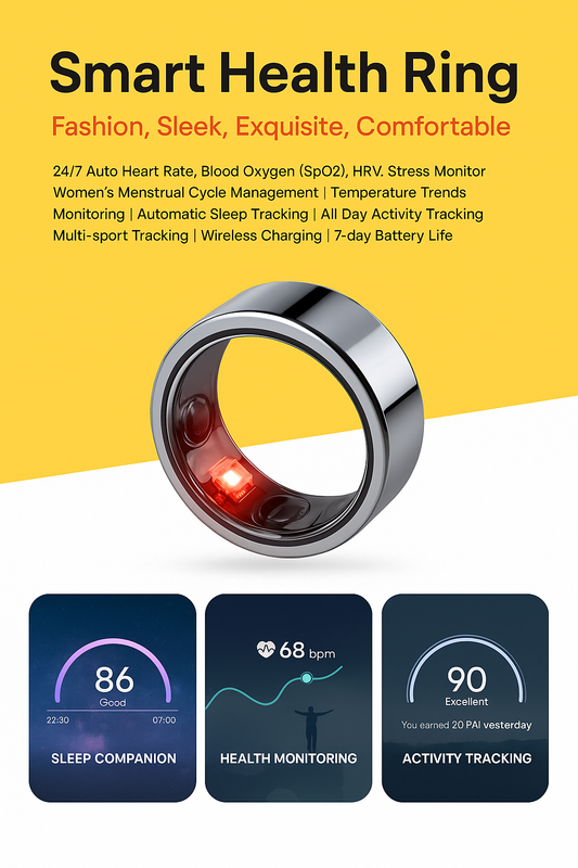 Smart Health Ring – Advanced Wellness Tracker (Oura Alternative) by Swag House Store