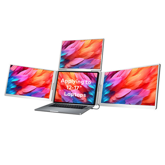 Portable Triple-Screen Laptop Monitor – Connect 3 Monitors with One Cable | USB-C Laptop Screen Extender