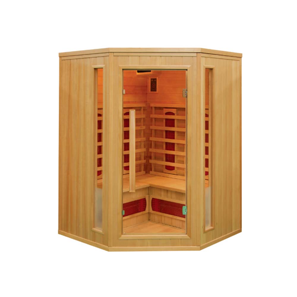 Sauna Evolution Full Spectrum Carbon 17 – Hemlock Home Infrared Sauna (70.8″ × 47.2″ × 74.8″)