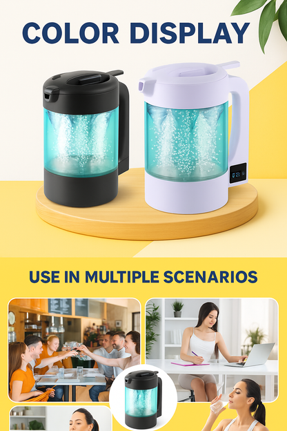 Hydrogen Water Pitcher – 1.8L | Premium PEM/SPE Technology (Certified + 10,000mAh Rechargeable) by Swag House Store