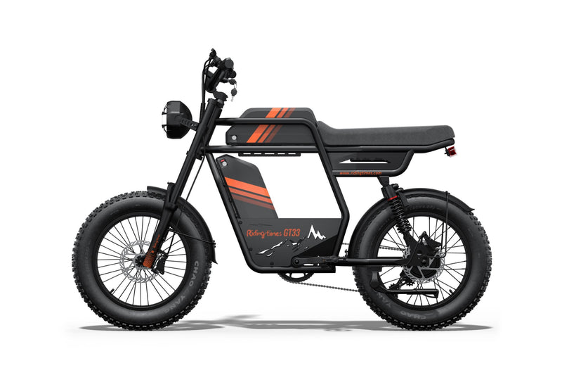 RidingTimes GT33 All-Terrain Cafe Racer Electric Bike — Peak 1350W Motor