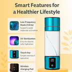 Hydrogen Water Bottle – 300ml | 5000ppb | UV Sterilization + Low-Frequency Tech + Wireless Charging
