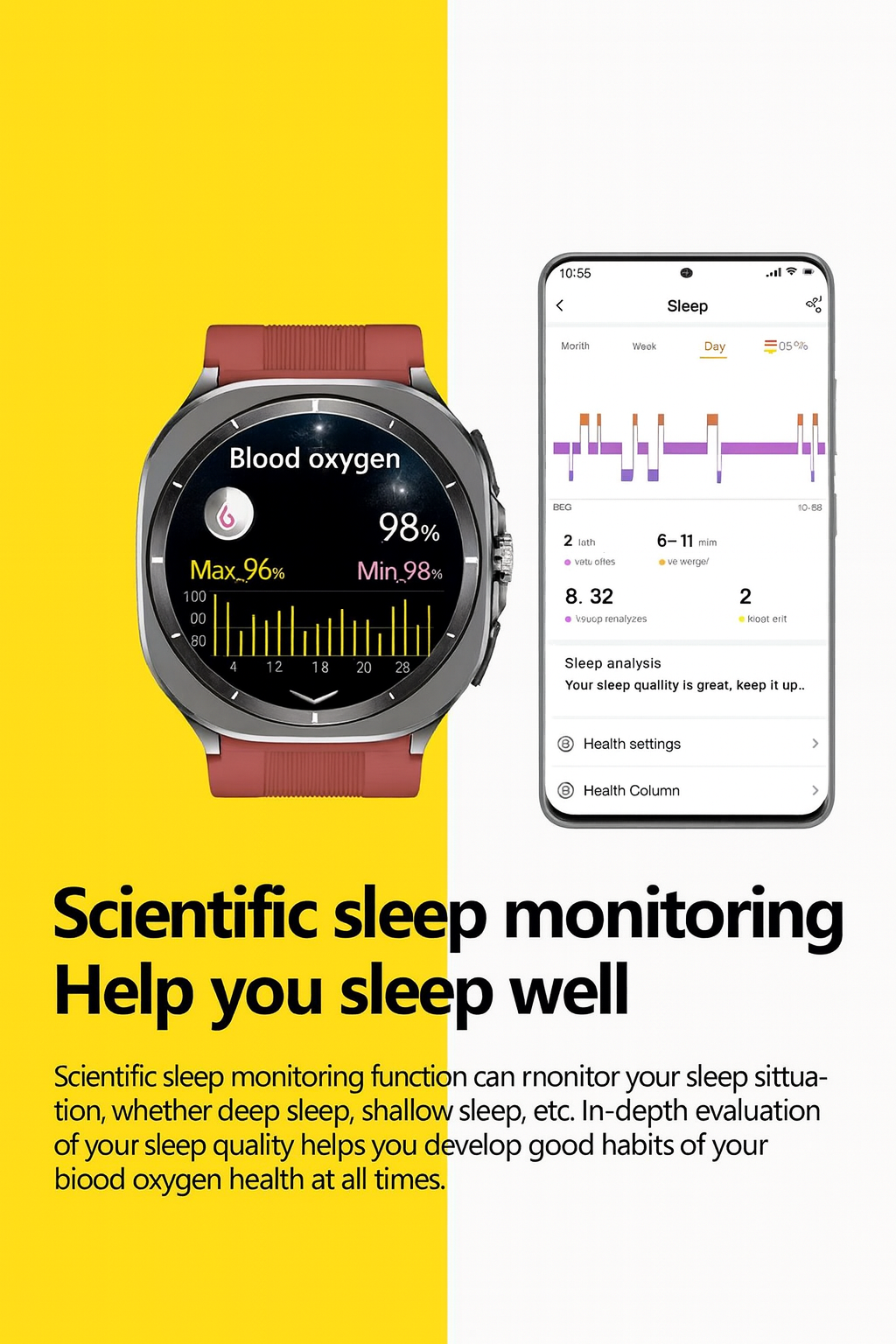 Smart Health Management Watch – ECG + Blood Pressure + NFC
