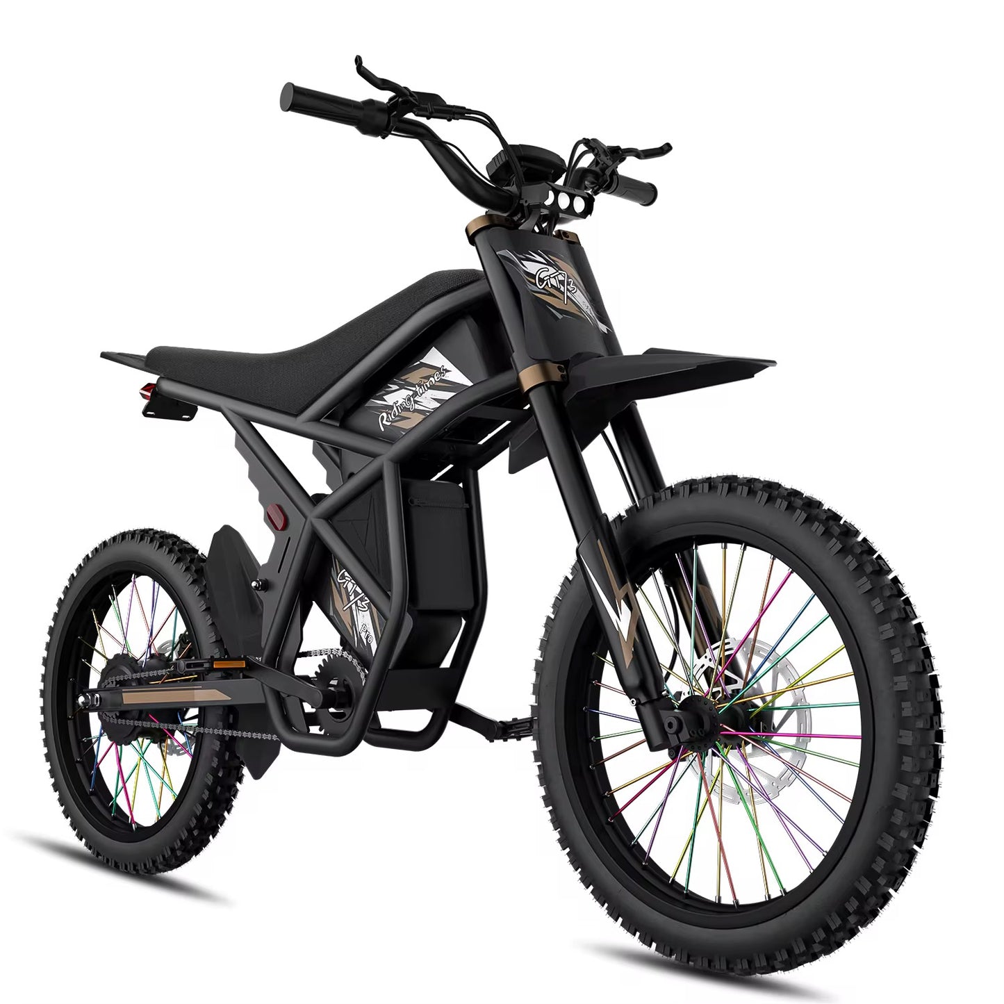 Mountain Beast GT73 Pro – Dual-Battery 3000W Fat Tire Electric Dirt Bike (Up to 180-Mile Range)