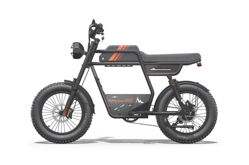 RidingTimes GT33 All-Terrain Cafe Racer Electric Bike — Peak 1350W Motor