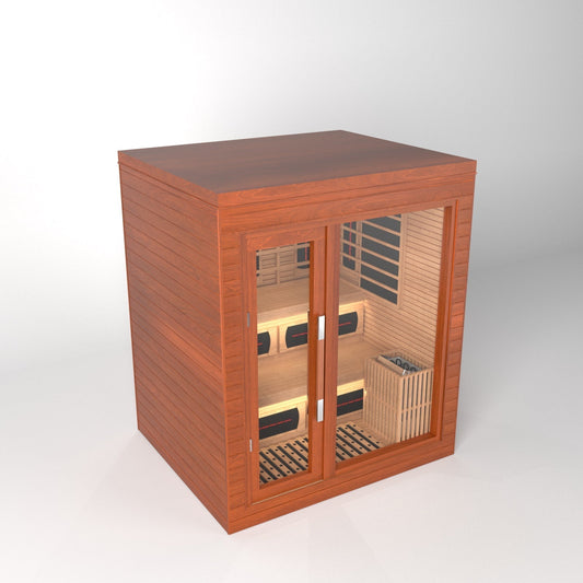 SAUNA EVOLUTION®  Indoor Dual-System Luxury Cabin Sauna Luna - 4
