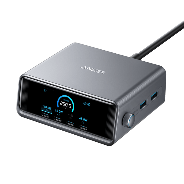 Anker Prime Charger (250W, 6 Ports, GaNPrime)