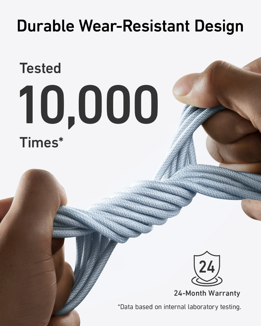Anker 543 USB-C To USB-C Cable Bio-Braided 6 Ft Fast Charging Nylon Cable With Bio-Based Nylon Exterior
