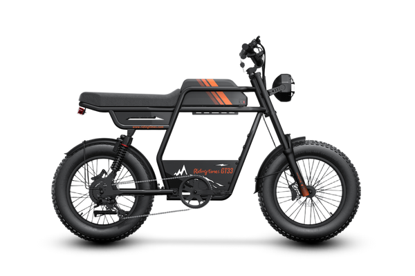 RidingTimes GT33 All-Terrain Cafe Racer Electric Bike — Peak 1350W Motor