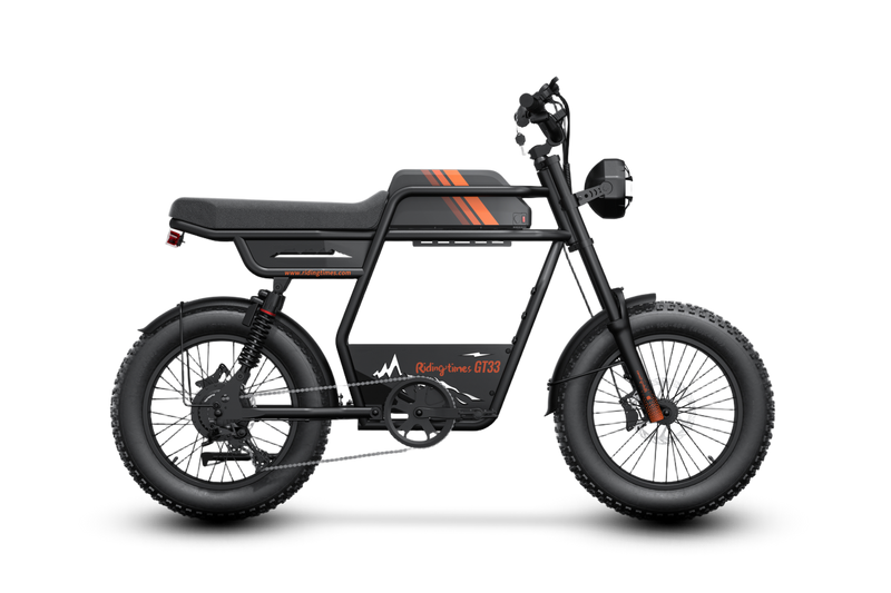 RidingTimes GT33 All-Terrain Cafe Racer Electric Bike — Peak 1350W Motor