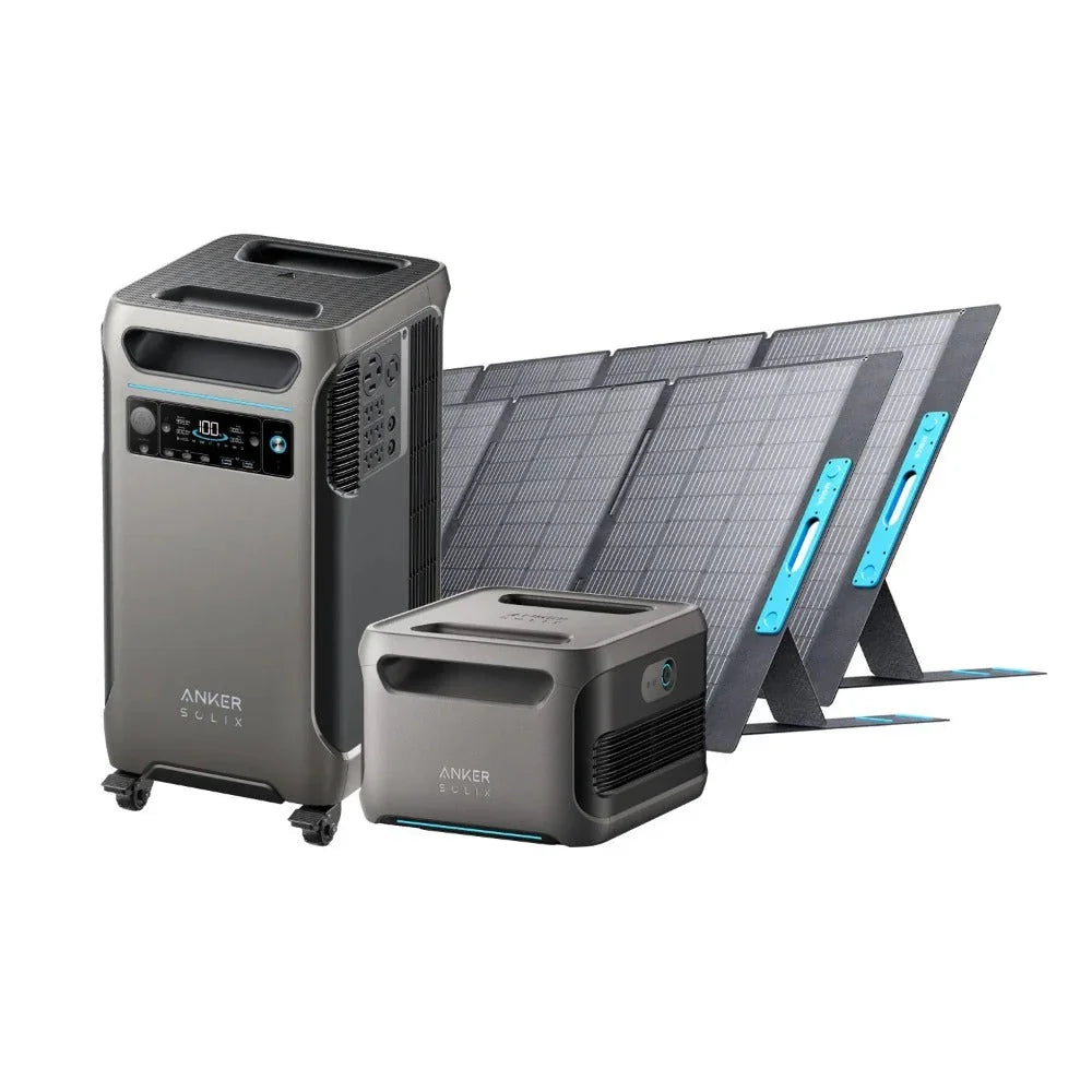 Anker SOLIX F3800 Solar Generator Kits (With a Free Anker SOLIX F3800 Protective Cover Bag)