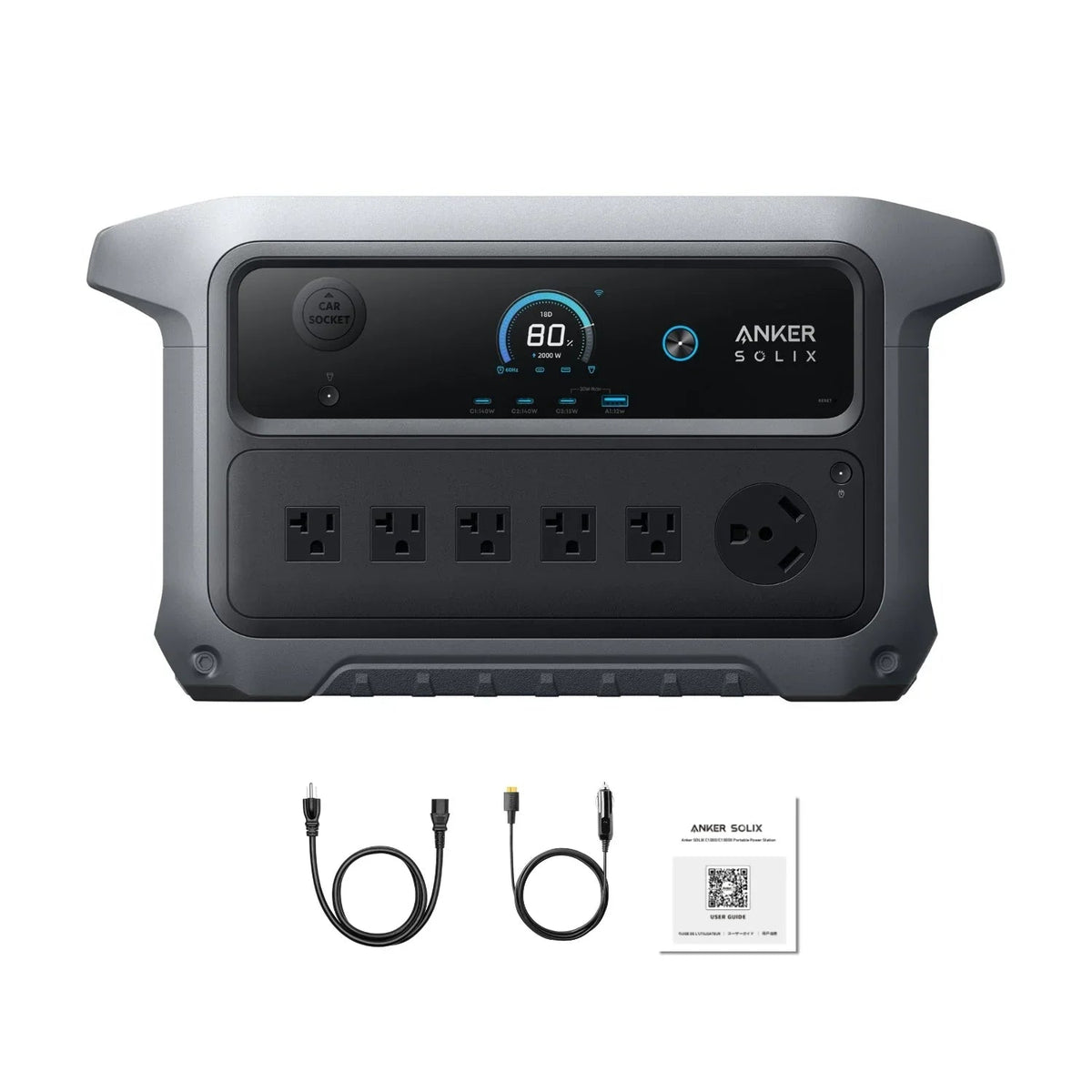 Anker SOLIX C2000 Gen 2 Portable Power Station | 2048Wh | 2400W | 800W Solar Input