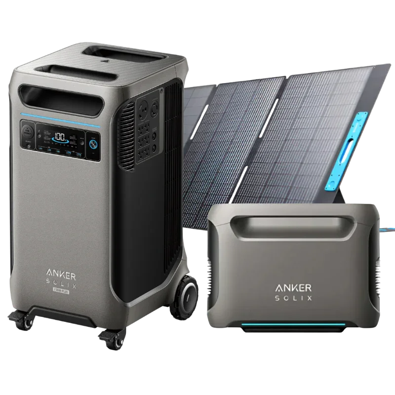 Anker SOLIX F3800 Plus Portable Power Station + Extra Battery + 400W Solar Panel