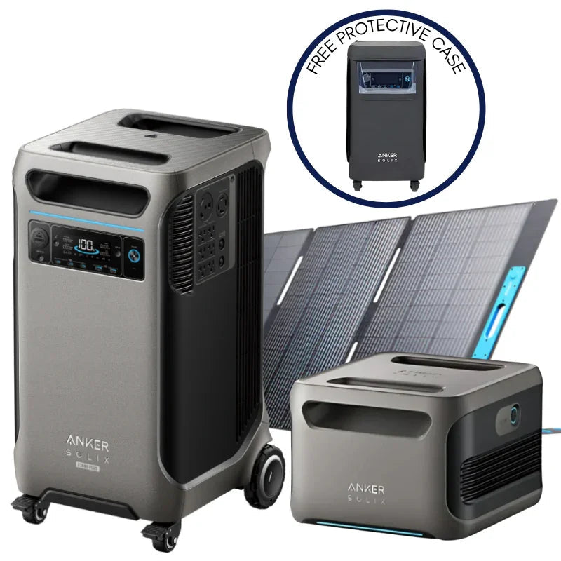 Anker SOLIX F3800 Plus Portable Power Station + Extra Battery + 400W Solar Panel