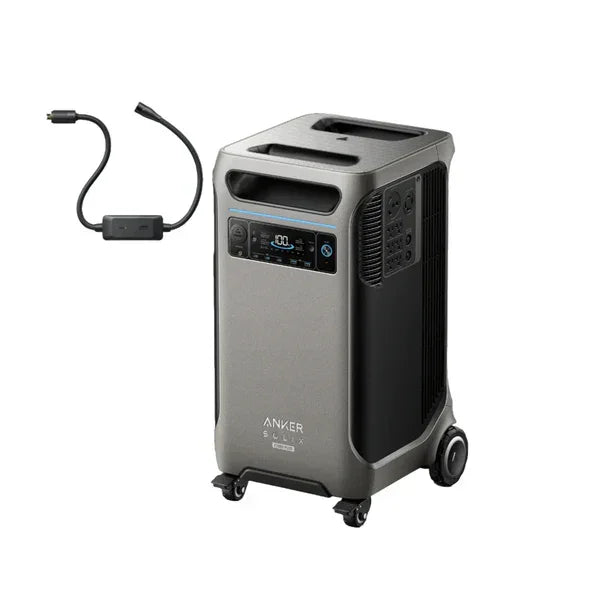 Anker SOLIX F3800 Plus Portable Power Station + Gas Generator Adapter/Cable