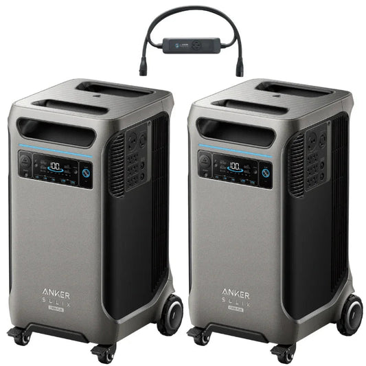 Anker SOLIX F3800 Plus Portable Power Station x2 + Double Voltage Hub