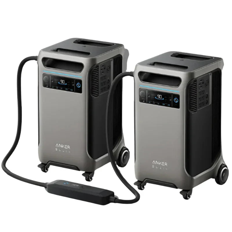 Anker SOLIX F3800 Plus Portable Power Station x2 + Double Voltage Hub