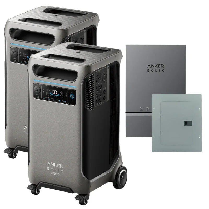 Anker SOLIX F3800 Plus Portable Power Station x2 + Home Power Panel + Sub Panel